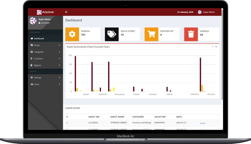 Azsolver Asset Management System – Track & Control Assets Easily