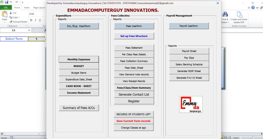 School Fees, Payroll & Expenditure Management System