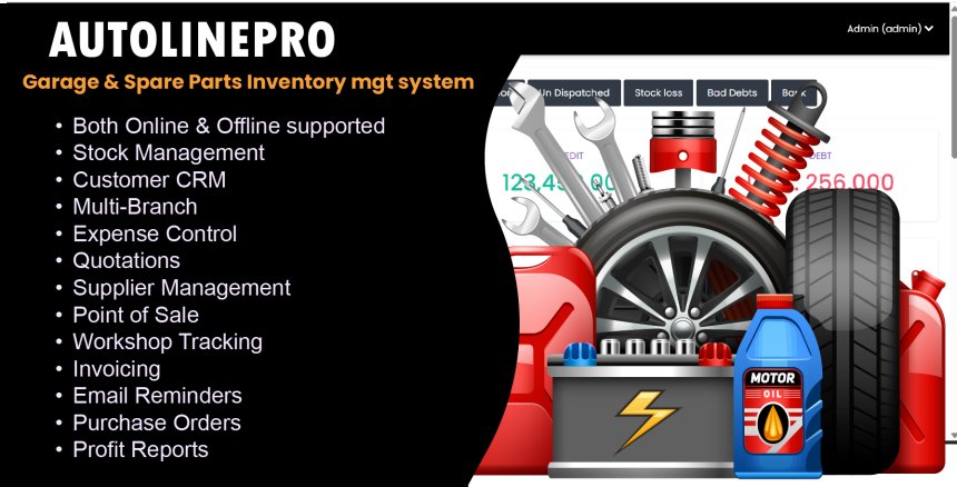 AutolinePro Garage and Spare parts inventory Management System