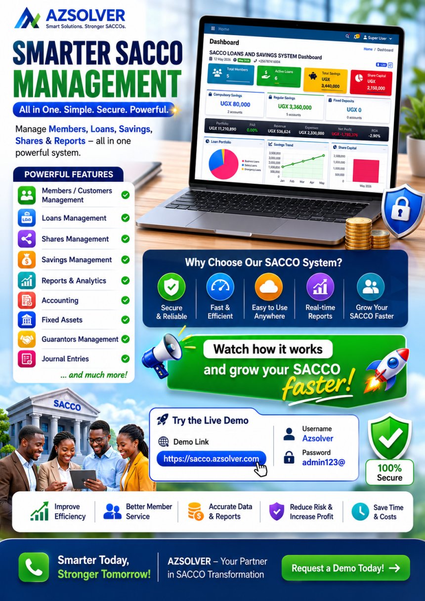 SACCO Management System Explained – Loans, Savings, Members & Reports Software